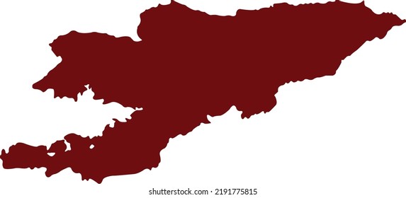 Mapa de la ilustración vectorial de Kirguistán