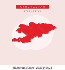 Vektorgrafik-Vektorgrafik Kirgisistans-Karte