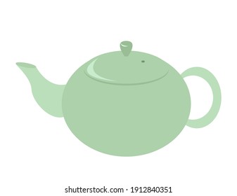 Vector illustration of Kyusu. Teapot icon.