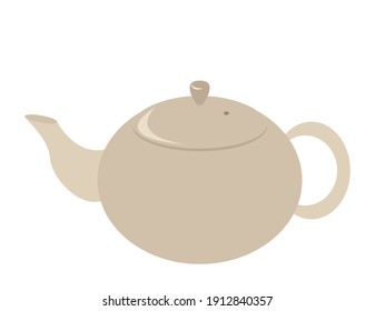 Vector illustration of Kyusu. Teapot icon.