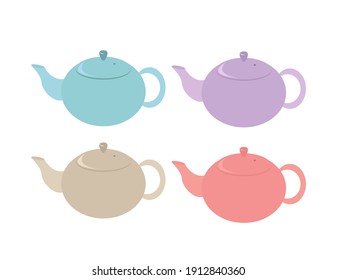 Vector illustration of Kyusu. Teapot icon.