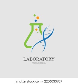 vector illustration of lab logo design template