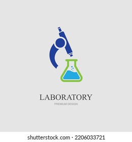 vector illustration of lab logo design template