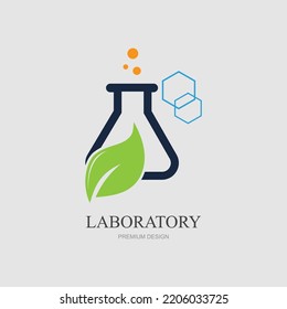 vector illustration of lab logo design template