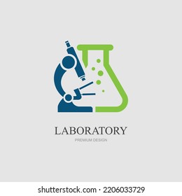 vector illustration of lab logo design template