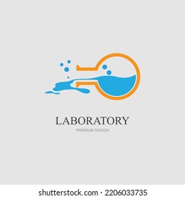 Vektorgrafik von Laborlogo-Designvorlage