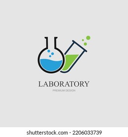 vector illustration of lab logo design template