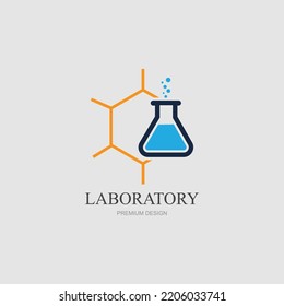 vector illustration of lab logo design template