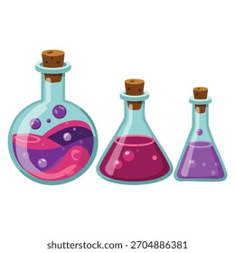Vector illustration of lab tool container set isolated design suitable for science laboratory experiment chemistry or educational themed creative concept