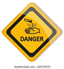 Vector illustration label acid
