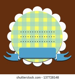 Vector illustration of label and banner with place for your text