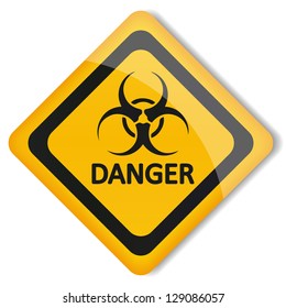 Vector illustration label biohazard