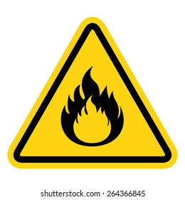 Vector illustration label flammable