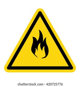 Vector illustration label flammable. Vector illustration