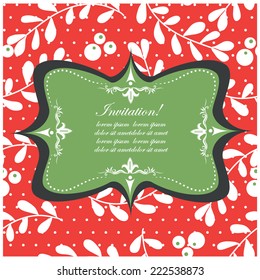 Vector illustration of a label, tag, postcard or invitation template in bright colors