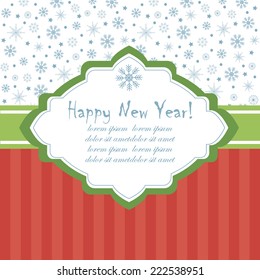 Vector illustration of a label, tag, postcard or invitation template in bright colors