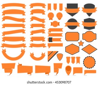 Vector illustration of Labels Stickers Banners Tags Banners vector design collection