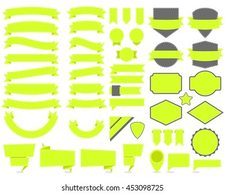 Vector illustration of Labels Stickers Banners Tags Banners vector design collection