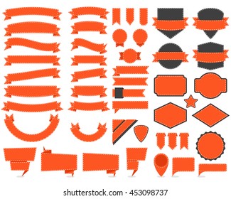 Vector illustration of Labels Stickers Banners Tags Banners vector design collection