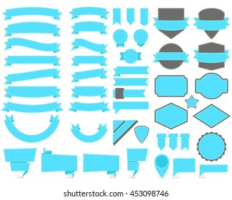 Vector illustration of Labels Stickers Banners Tags Banners vector design collection
