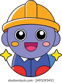 Vector Illustration of Labor Day Card Cartoons