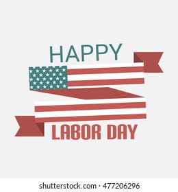 Vector illustration of a Labor day card.