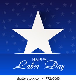 Vector illustration of a Labor day card with stylish text.