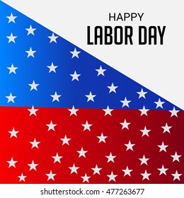 Vector illustration of a Labor day card.