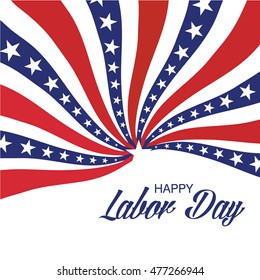 Vector illustration of a Labor day card with stylish text.