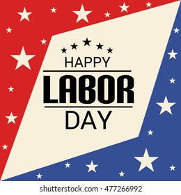 Vector illustration of a Labor day card with stylish text.