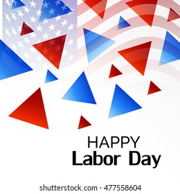 Vector illustration of a Labor day card with stylish text.
