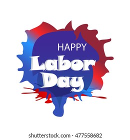Vector illustration of a Labor day card with stylish text.