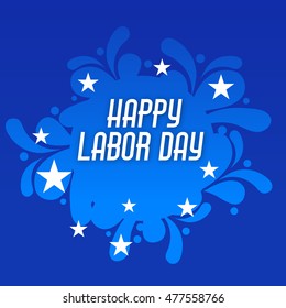 Vector illustration of a Labor day card with stylish text.