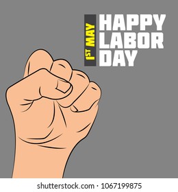 Vector illustration for Labor Day Celebration on May 1st, also known as May Day. Can be used for Greetings, Banner, Background, Template, Badge, Symbol, Icon, Logo and Print design.