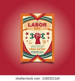 Vector Illustration of Labor Day Flyer, Poster