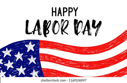 Vector Illustration Labor Day a national holiday of the United States. 