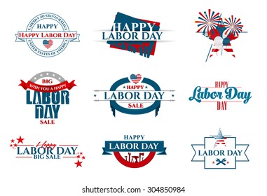 vector illustration Labor Day a national holiday of the United States love of the homeland and traditions of its people