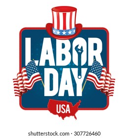 vector illustration Labor Day a national holiday of the United States love of the homeland and traditions of its people