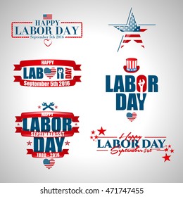 vector illustration Labor Day a national holiday of the United States love of the homeland and traditions of its people. September 5, 2016