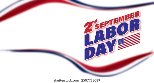 Vector illustration of Labor Day social media feed template