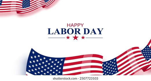 Vector illustration of Labor Day social media feed template