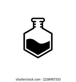 vector illustration of a laboratory bottle. great for advertising or laboratory logos.