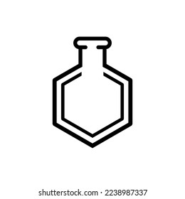 ilustración vectorial de una botella de laboratorio. excelente para publicidad o logotipos de laboratorio.