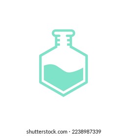 vector illustration of a laboratory bottle. great for advertising or laboratory logos.