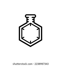 ilustración vectorial de una botella de laboratorio. excelente para publicidad o logotipos de laboratorio.