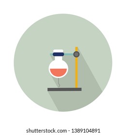 Vector illustration of laboratory and chemistry lab tube - medical research icon