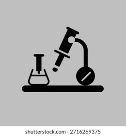 ilustração vetorial de um frasco de laboratório