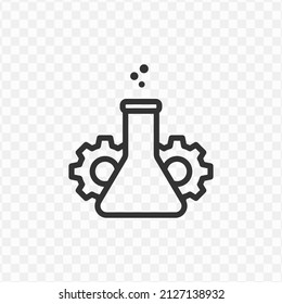 Vector illustration of laboratory management icon in dark color and transparent background(png).