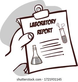 Ilustración vectorial del informe de laboratorio 