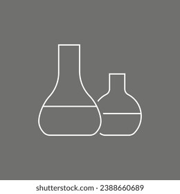 Vector illustration of laboratory test tube. Medical icon. Layers grouped for easy editing illustration. For your design.